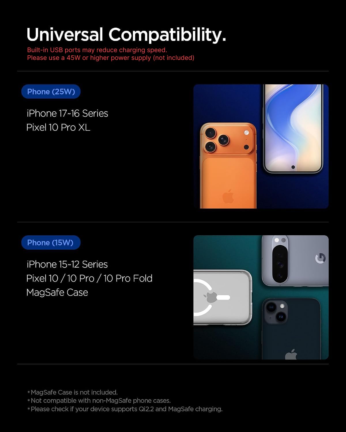 Spigen Essential Cryomax MagFit Qi2.2 25W Cargador Inalámbrico Coche con Refrigeración Peltier MagSafe Soporte Móvil Imán N52 [Cable 1M] Compatible con iPhone 17 16 15 14 13 12 – Soporte Rejilla | Cargador MagSafe Inducción, Cable Incluido, Soporte Teléfo