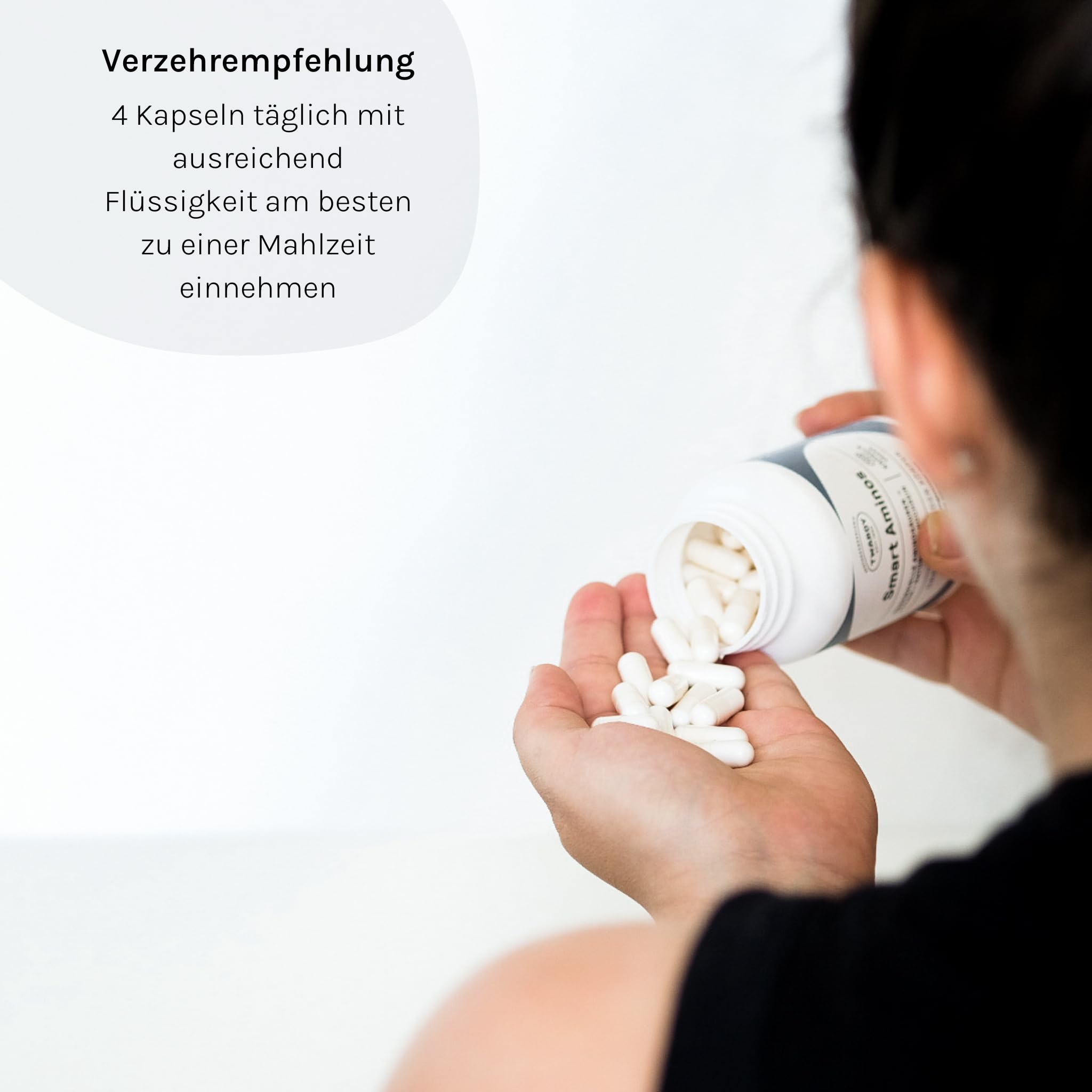Astrid Twardy Smart Aminos Kapseln Vegan – Essenzielle Aminosäuren für deinen Körper – Ohne Zusatzstoffe, 100 % vegan & laktosefrei – 120 Kapseln
