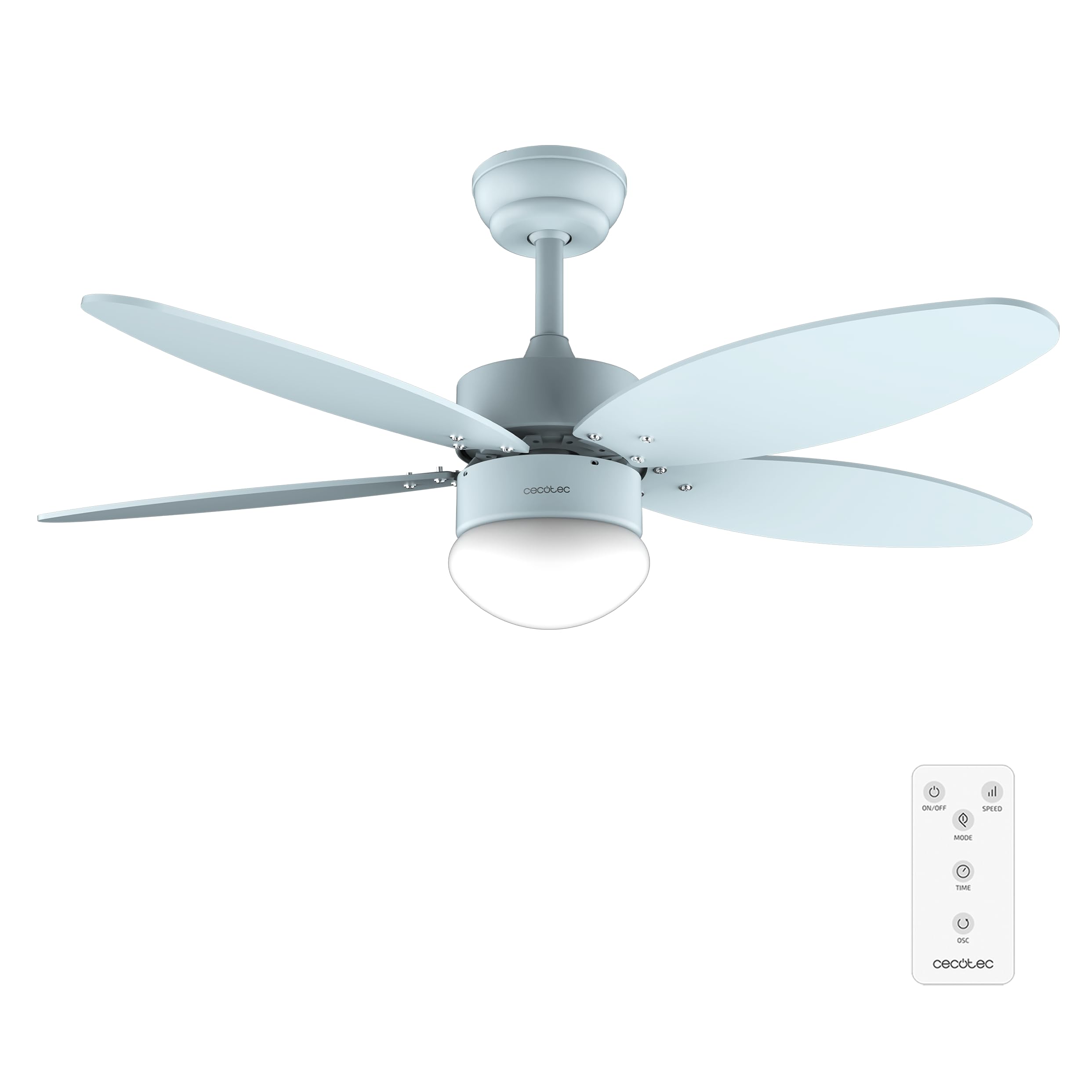 Cecotec - Ventilateur de Plafond avec Lumière EnergySilence Aero 4260 Full Sky - 40 W, Diamètre 106 cm, Lampe Intégrée, Télécommande, Minuterie 8 Heures, 6 Vitesses, 5 Pales, Été/Hiver
