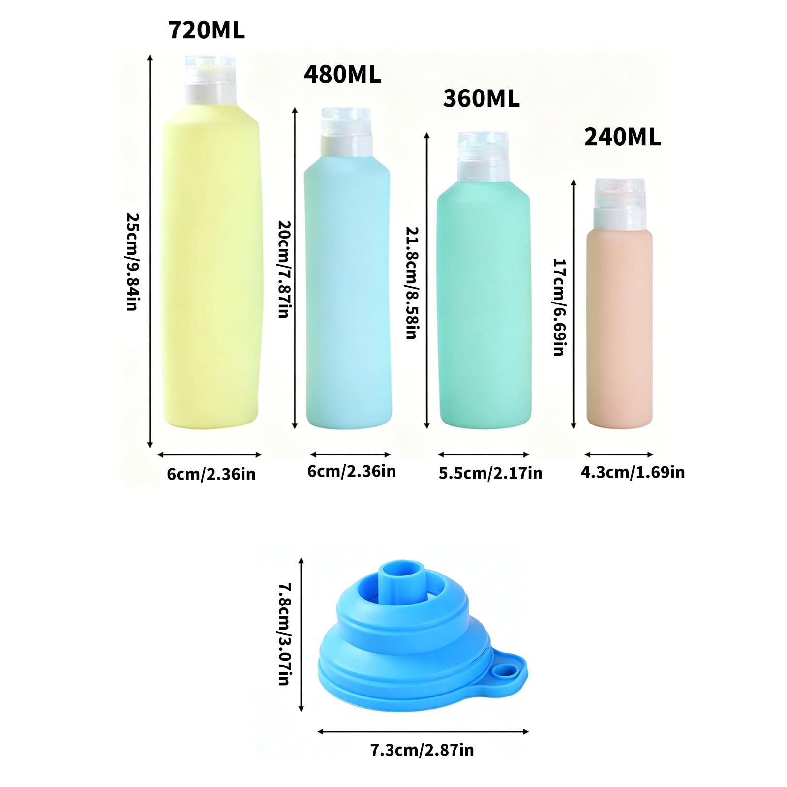 PANGBOER 4 dispenser per condimenti in morbido silicone, bottiglie da spremere, a tenuta stagna, per salsa, aceto e olio, adatte per la casa, e l ' uso esterno, bottiglie per salsa barbecue