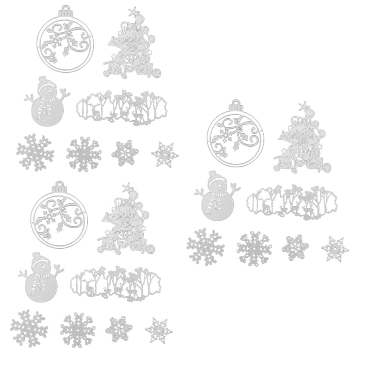 NUOBESTY 24 Piezas Navidad morir diver light scrapbooking muere para navidad pueblo troquelado troqueles de de metal plantillas troqueles de para navidad en modelo moho