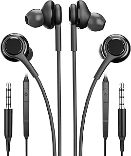WASRUYI 3.5mm Wired Headphone(2pack) Headset with Microphone Computer PC Laptop Gaming Jack Earbud Video Game Headset in Ear Phone Compatible for Galaxy S10 Pad Kid for School Chromebook Auriculare I