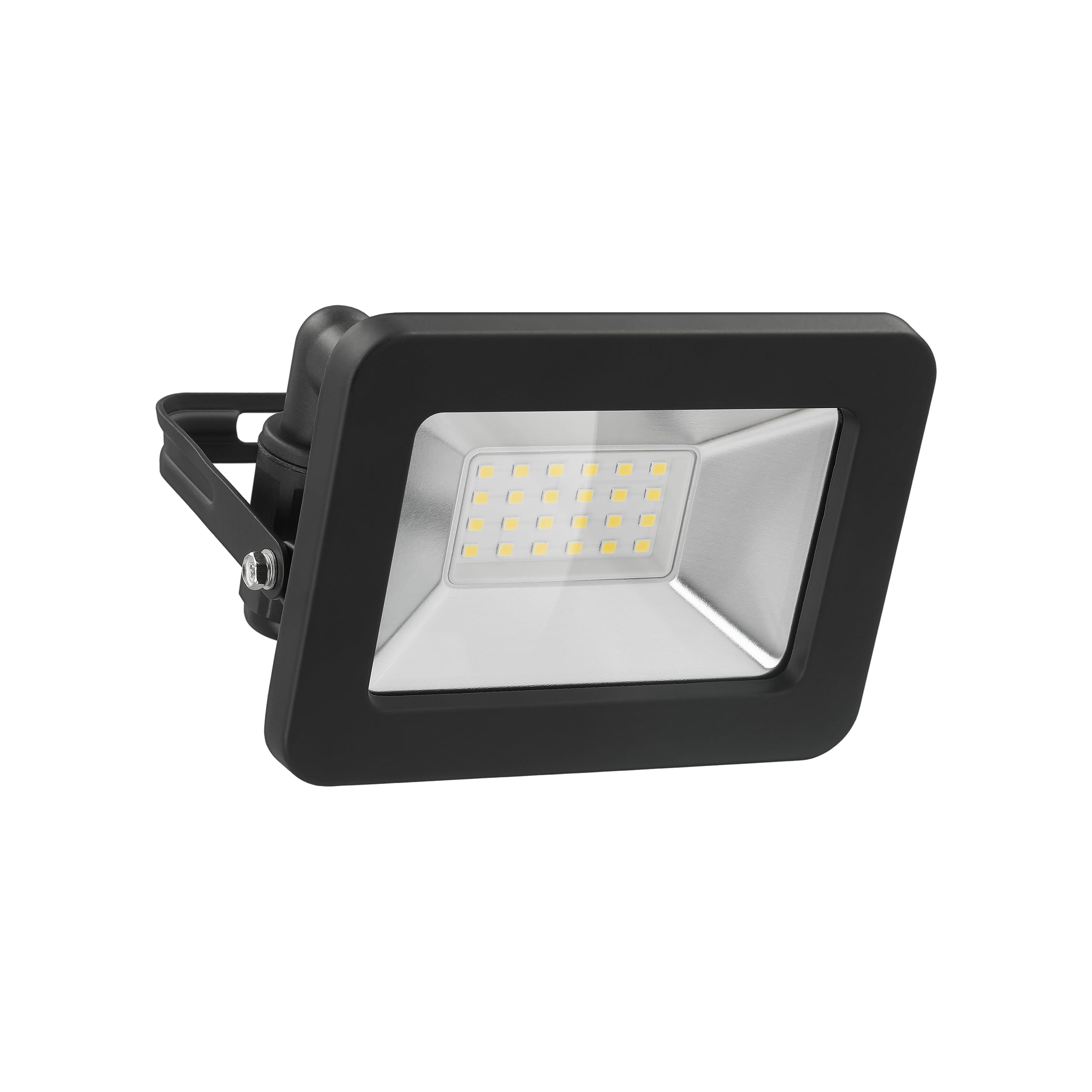 Goobay Black 53874 Led Floodlight With 20 W - Led Spotlight With 20 W - Neutral White Light 4000 K - 1706 Lumen - Beam Angle 100 Degrees - Ip65 Protection Class