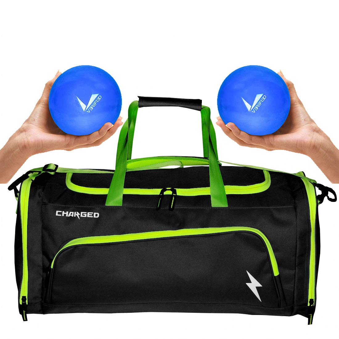 VERIFIED Gym Set Including 2 PCS of VERIFIED 3 KG Soft Weight Ball and Charged Gym Bag Superlight Black-image-46
