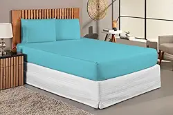 Jogo de Lençol 400 Fios Percal Toque Macio com Elástico - Kit 3 ou 2 Peças - Disponível em Solteiro, Casal, Queen e King Size (Tifany, Queen)