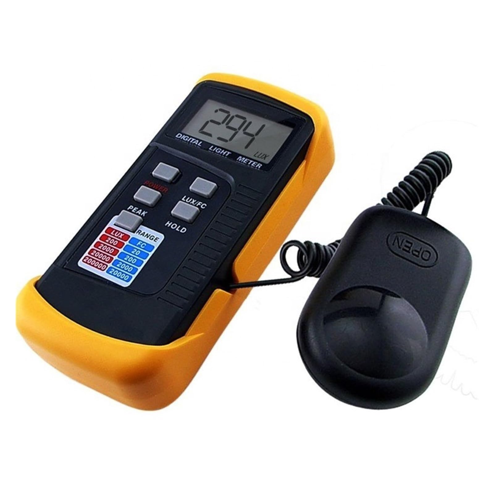 CVFRDD Spectrometer High Accuracy Professional Digital Light Meter 0.1~200,000Lux LX1330B With Data Hold And Peak Reading Function