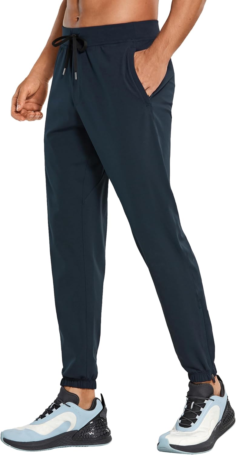 CRZ YOGA 4-Way Stretch Athletic Joggers for Men 28" - Track Golf Gym Workout Hiking Pants with Pockets