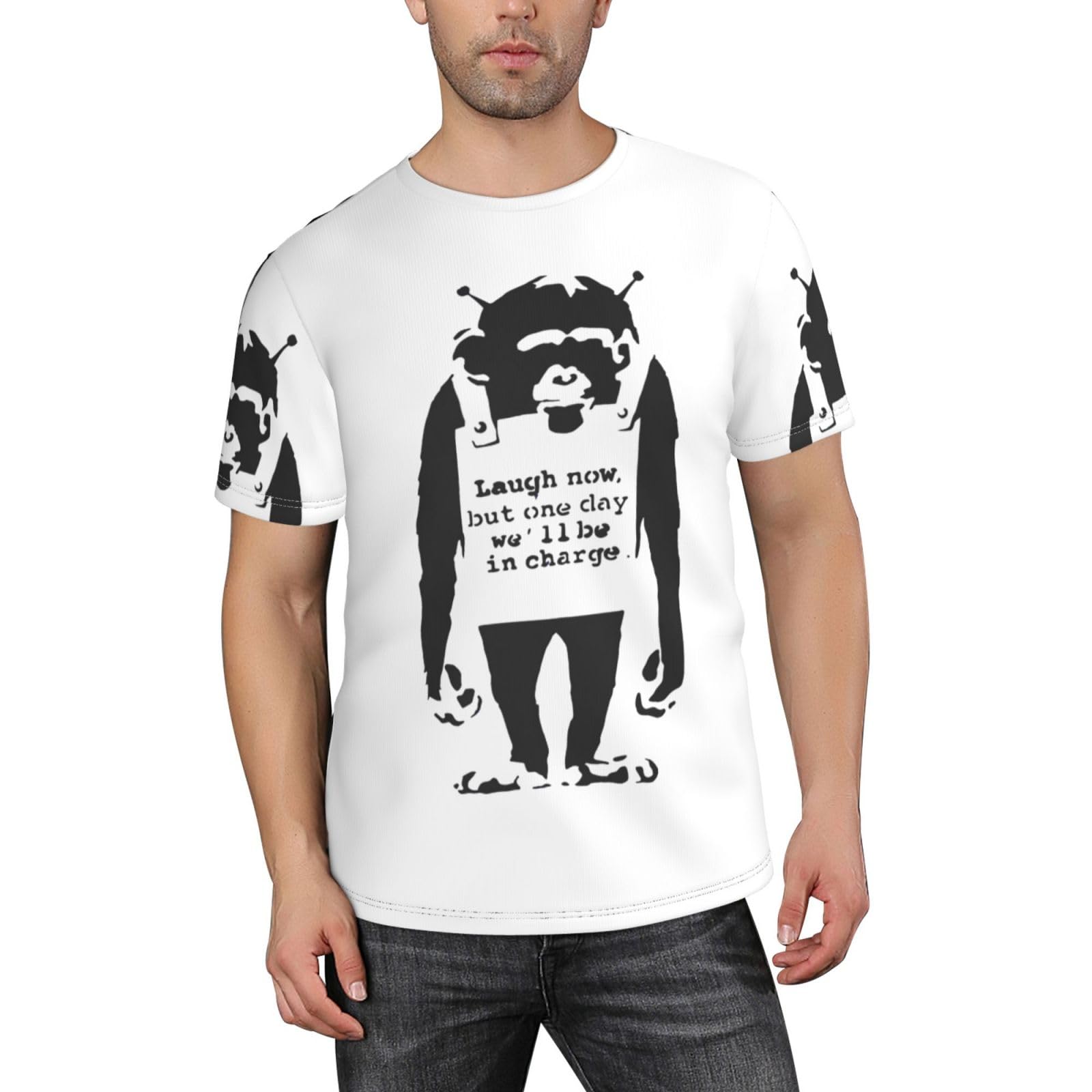 Amazon.co.jp: メンズTシャツ バンクシー Banksy サル