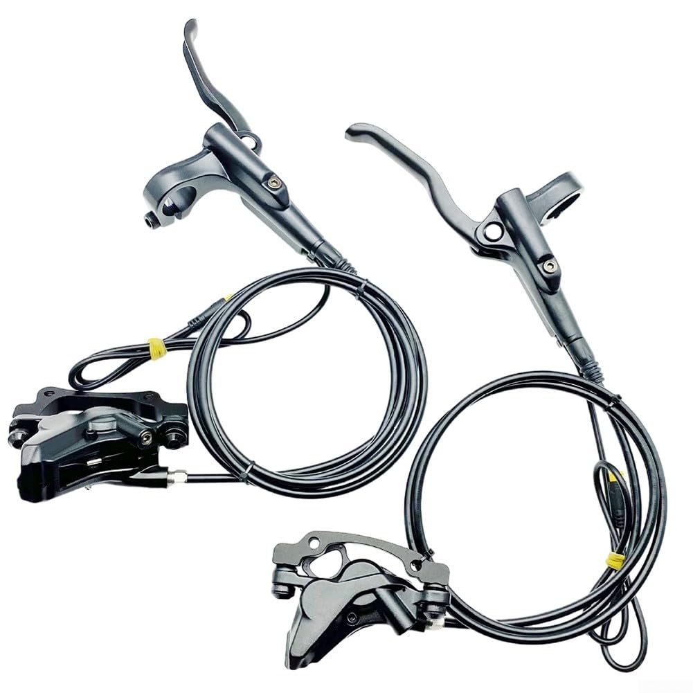 Set di freni idraulici per motore, freno a disco E-For a 4 pistoni, anteriore e posteriore, sistema di spegnimento per BBS01, connettore a 3 poli, freno a olio idraulico per sicurezza elettrica