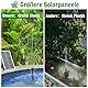 AMZtime 15W Solarbrunnen für Draussen, Aufgerüsteter Solar Springbrunnen für Außen, Solar Teichpumpe mit 6 Sprüh Effekten, mit Einstellbarer Stützbalken,Solar Fontäne Pumpe für Garten,DIY-Wasserspiel