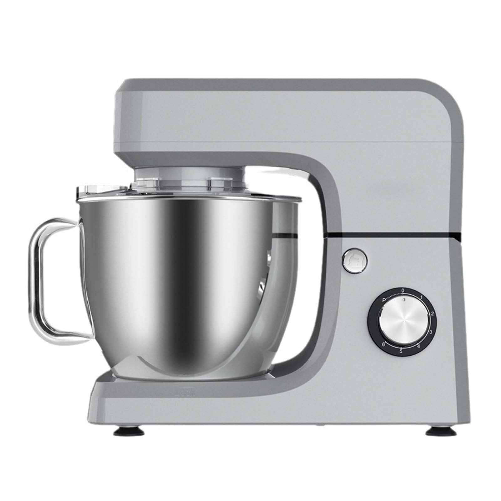 Food Mixer Dough Blender, Stand Mixer, 10L Electric Cake Mixer with Bowl, Dough Kneading Machine for Most Home Cooks,Red (Silver)