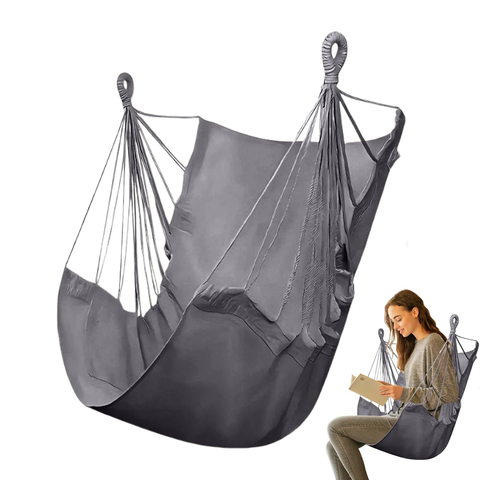 Silla colgante que alivia la espalda con asiento cómodo para terraza o habitación