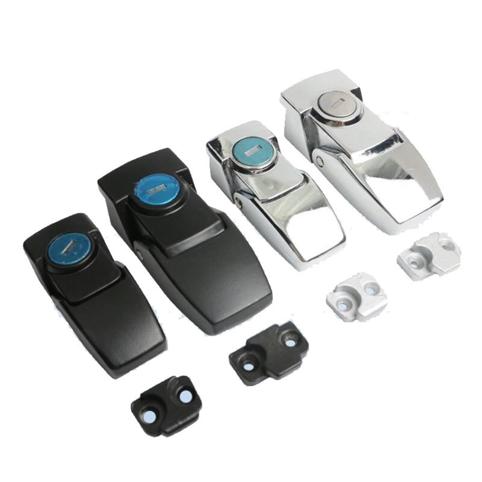 Sxolcoufoh Dsk 2 Hidden Cabinet Buckle Lock With Key Or No Zinc Alloy Black 2Pcs(Dsk 2)