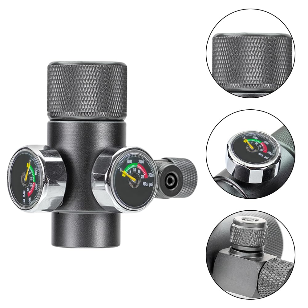 Régulateur de CO2 D'aquarium,Manomètre de CO2 pour Réservoir de Poisson Simple/Double,Pression Réglable pour Système de CO2 de Plantes Aquatiques