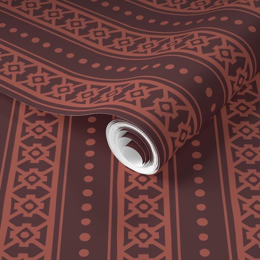 Removable Wallpaper Swatch - Maroon Stripe,Traditional Stripe,Heritage,red Traditional,Edwardian Custom Pre-Pasted Wallpaper by Spoonflower