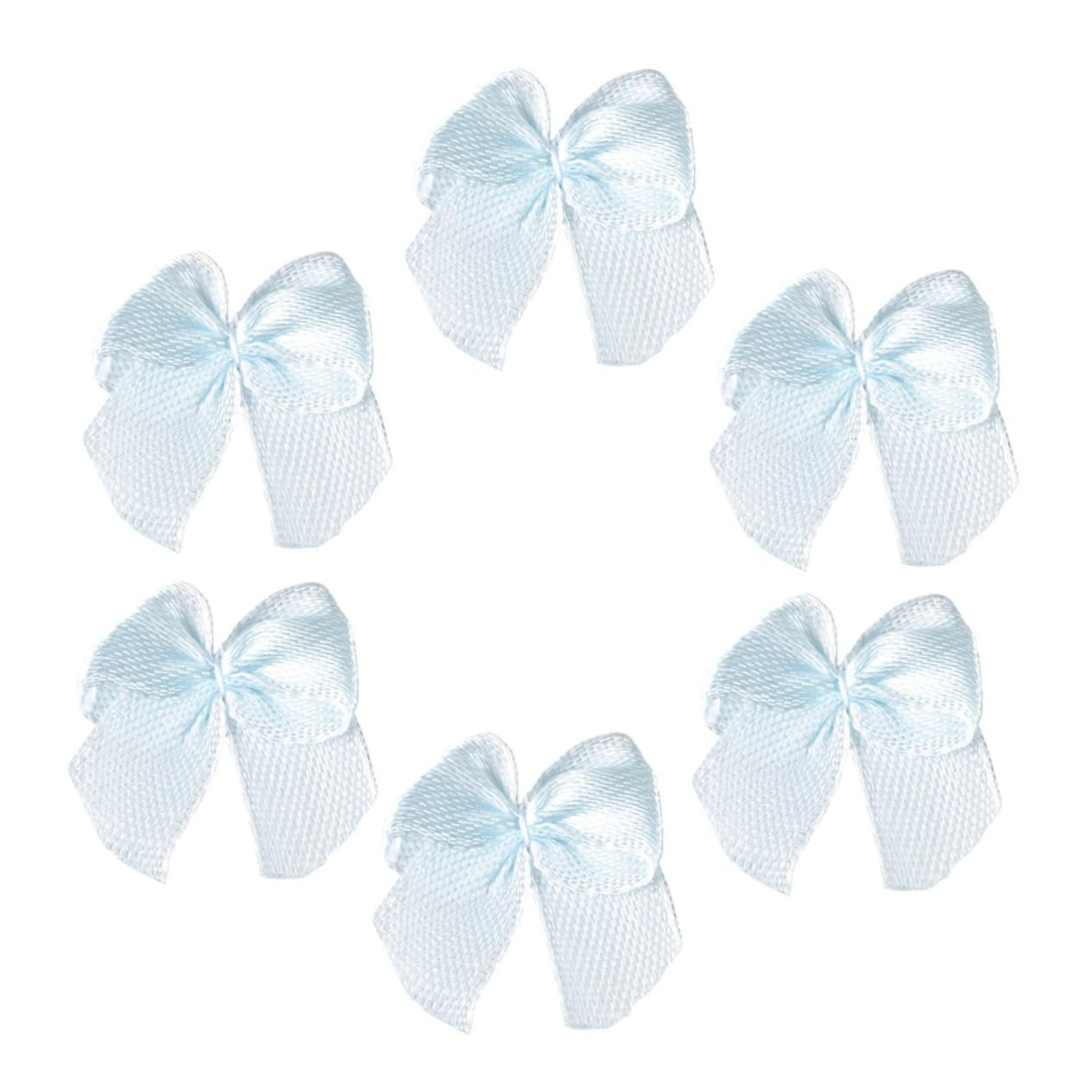 100 fiocchi blu per artigianato, fiocchi in raso per decorazioni