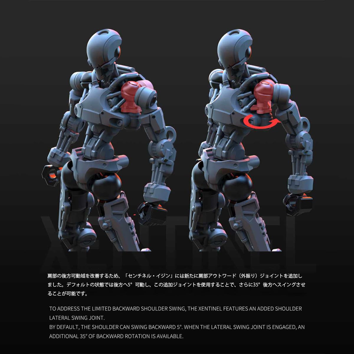 HIPLAY Sheik Mainland Sentinel Inhuman 2-w-1 Czerwony Cień Skala 1/18 Mecha Plastikowy Model do Składania