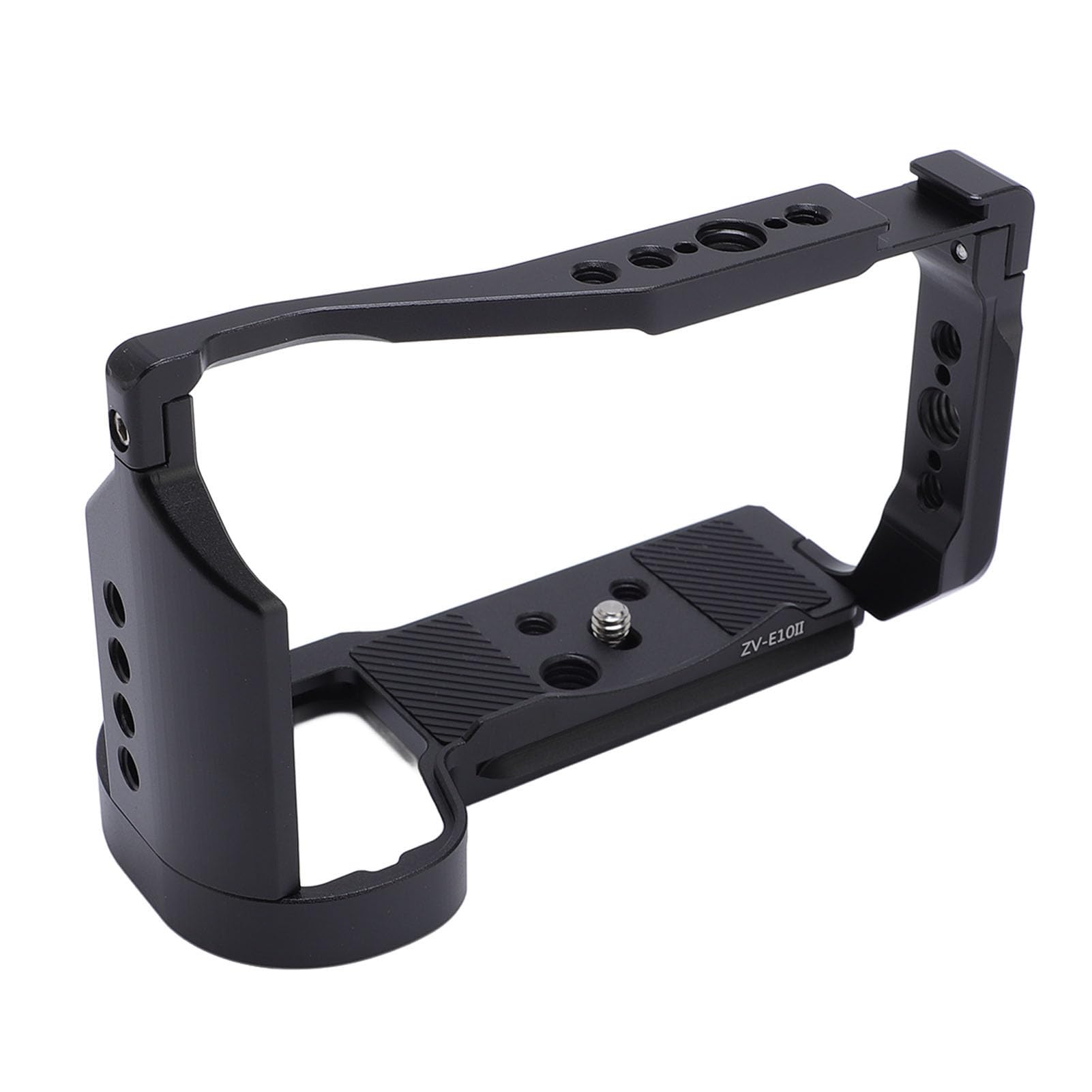 XUMIUZIY Gabbia in Lega di Alluminio per Fotocamera ZV E10II, Compatibile | Gabbia per videocamera con piastra QR tipo Arca, fori per viti da 1/4\" e 3/8\", per stabilizzatore RS2 RS3 RS4