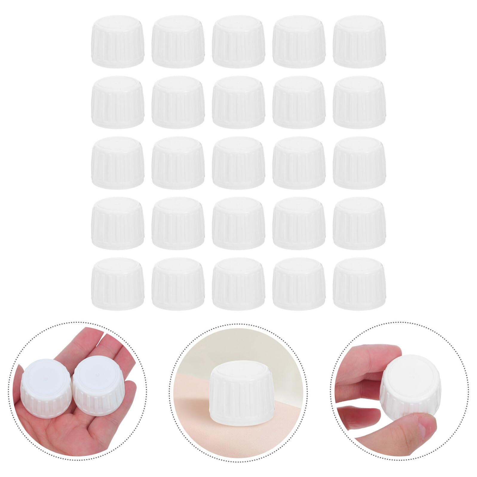 50 Pièces Bouchon en Plastique Blanc Étanche pour Bouteille de Liquide Oral, Design Filetage 28mm Structure Ergonomique, pour Usage à Domicile Pharmacie