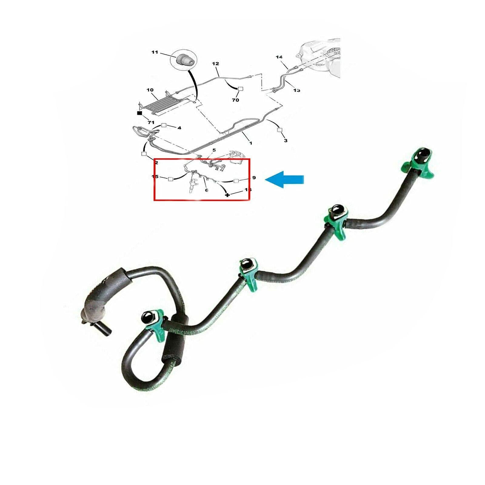 INJECTOR LEAK OFF RETURN PIPE FOR FORD RANGER 2.2 TDCi BB3Q9K022AG