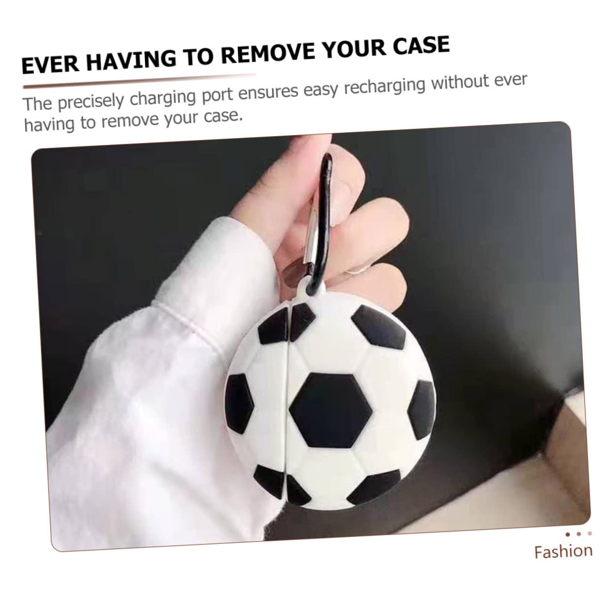 HOMSFOU 4 Fundas para Auriculares con Forma De Fútbol Únicas para Facilitar Su Transporte.