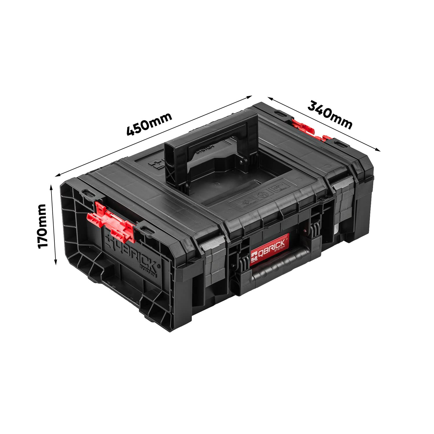 Werkzeugkasten SET PRO-Series 3in1-45 x 31 x 33,5cm - Werkzeugkoffer Toolbox und Zwei Sortierkästen - Werkzeugkiste Organizer Sortimentskasten Kleinteilemagazin Premiumklasse