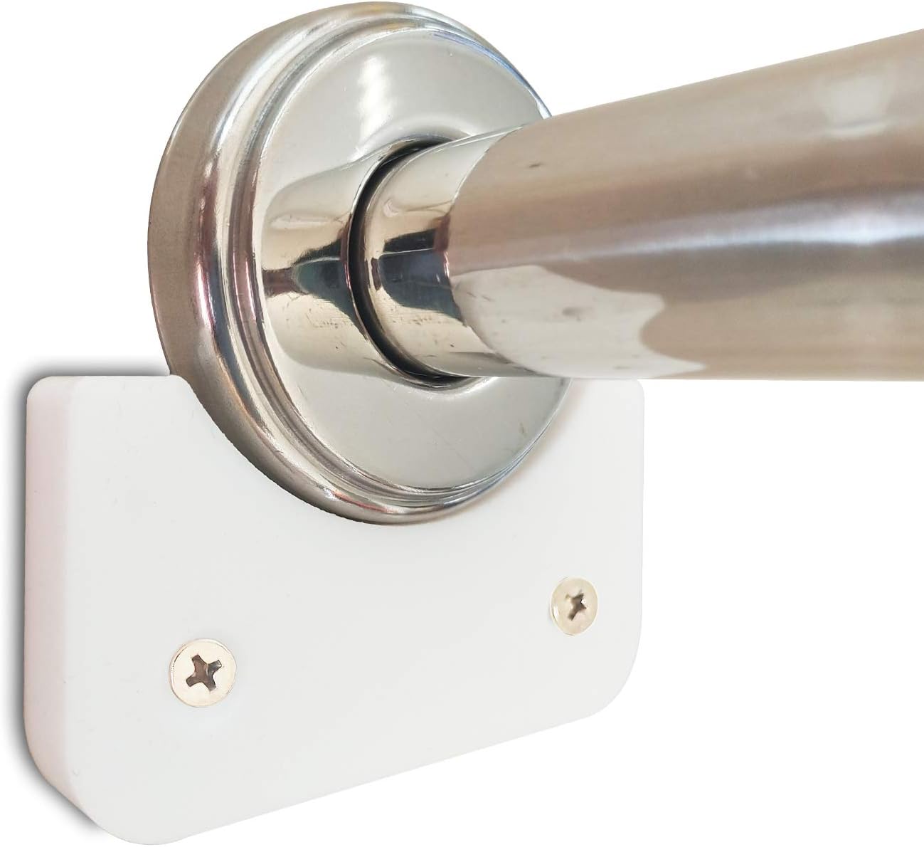 Sikaiqi 2 Pack Shower Curtain Rod Mount Holder, Adhesive Wall Mounted