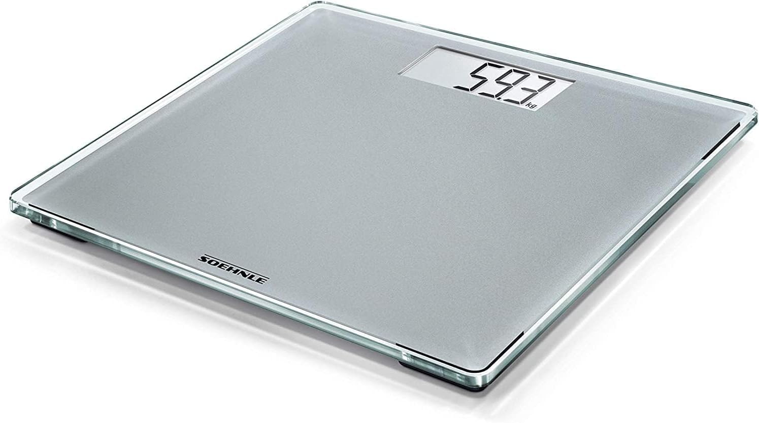 Soehnle Style Sense Compact 300 Bathroom Scales, Compact Digital Weighing Scales, Scales for Body Weight with Easy-To-Read LCD Display, Extra-Flat Body Weight Scale, Ideal for Small Bathrooms