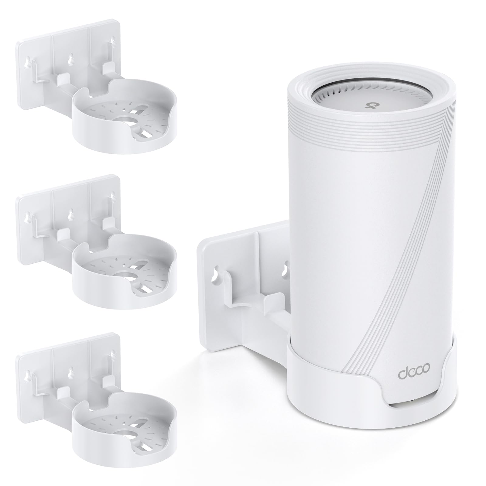EDUP Kit de Montage Mural pour système Deco WiFi 7 Mesh BE65-5G/ BE75/ BE85/ BE95/ BE10000/ BE22000/ BE33000 BE Serie, Deco Mesh Wi-FI 7 Supports de Montage (Blanc, Lot de 3)