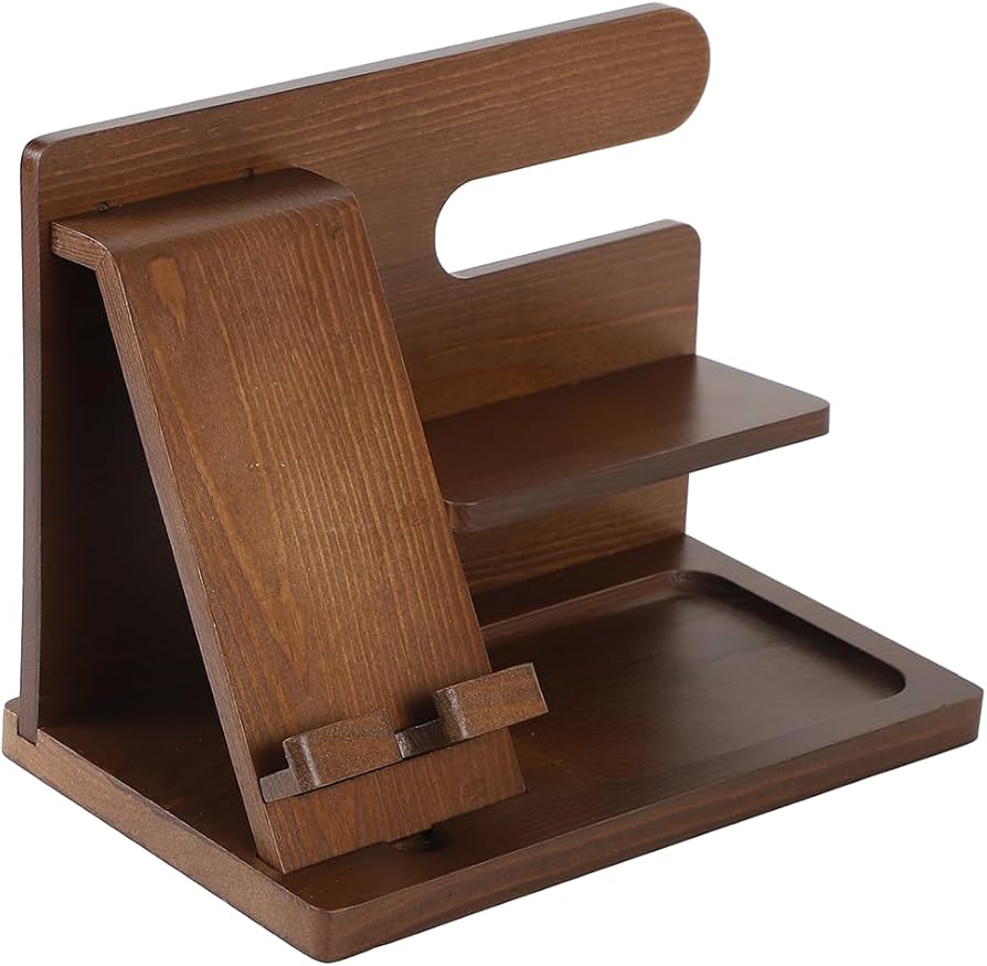 Amazon.co.jp: lifactlab. 木製 スマホスタンド 腕時計スタンド 鍵置き