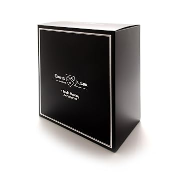 Edwin Jagger S81M586BAMZ Imitation Ebony & Nickel Classic Shaving Set with Pure Badger Shaving Brush, Mach 3 Razor and Shaving Bowl for Shaving Cream or Soap for Men and Women