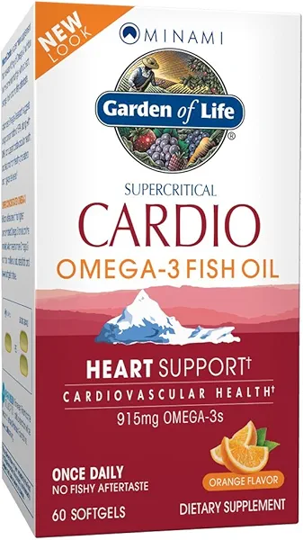 Garden of Life - Minami - Cardio-3, Orange Flavor, 60 Count Softgels