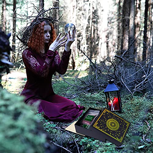 Witchcraft Supplies Kit Box Witch Tools - 15 Pack Crystals Dried Herbs 15 Pack Colored Magic Candles For Meditation Divination - Suitable For Beginners Experienced Witches Pagan Decor Altar Supplies #TOP5