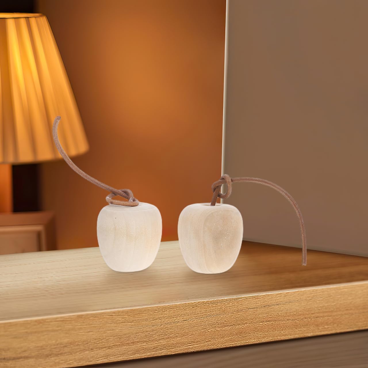 EXCEART 6 Pcs Unpainted Wooden Fruit Crafts 2.36In DIY Coloring Ornaments for Kids Home Holiday Decorations Lemon Kiwi Pear Cherry