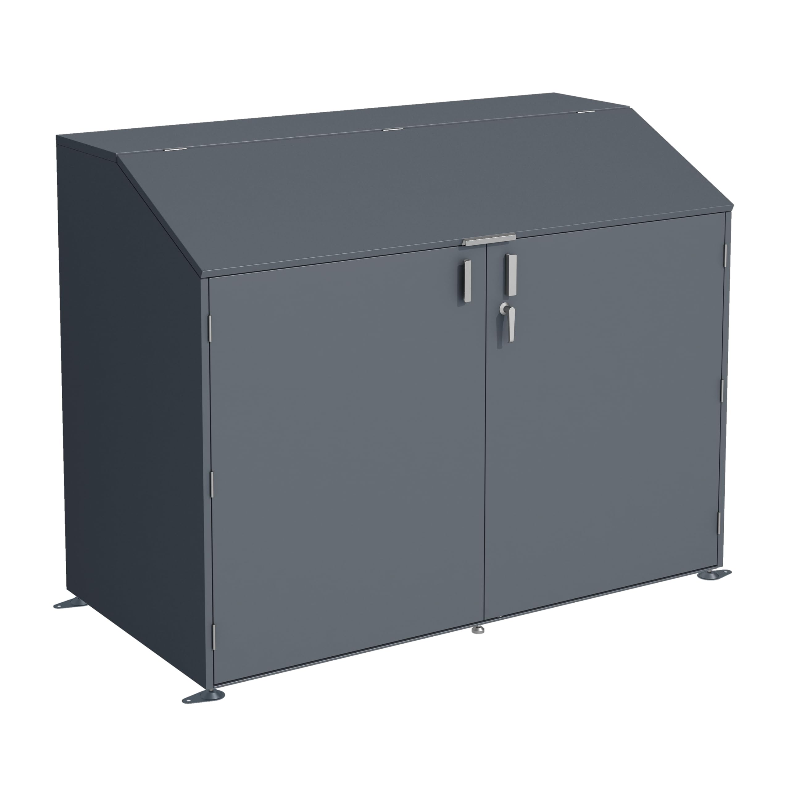 DEGAMO Fahrradgarage Metall anthrazit RAL 7016 wetterfest 200x100x157cm abschließbar
