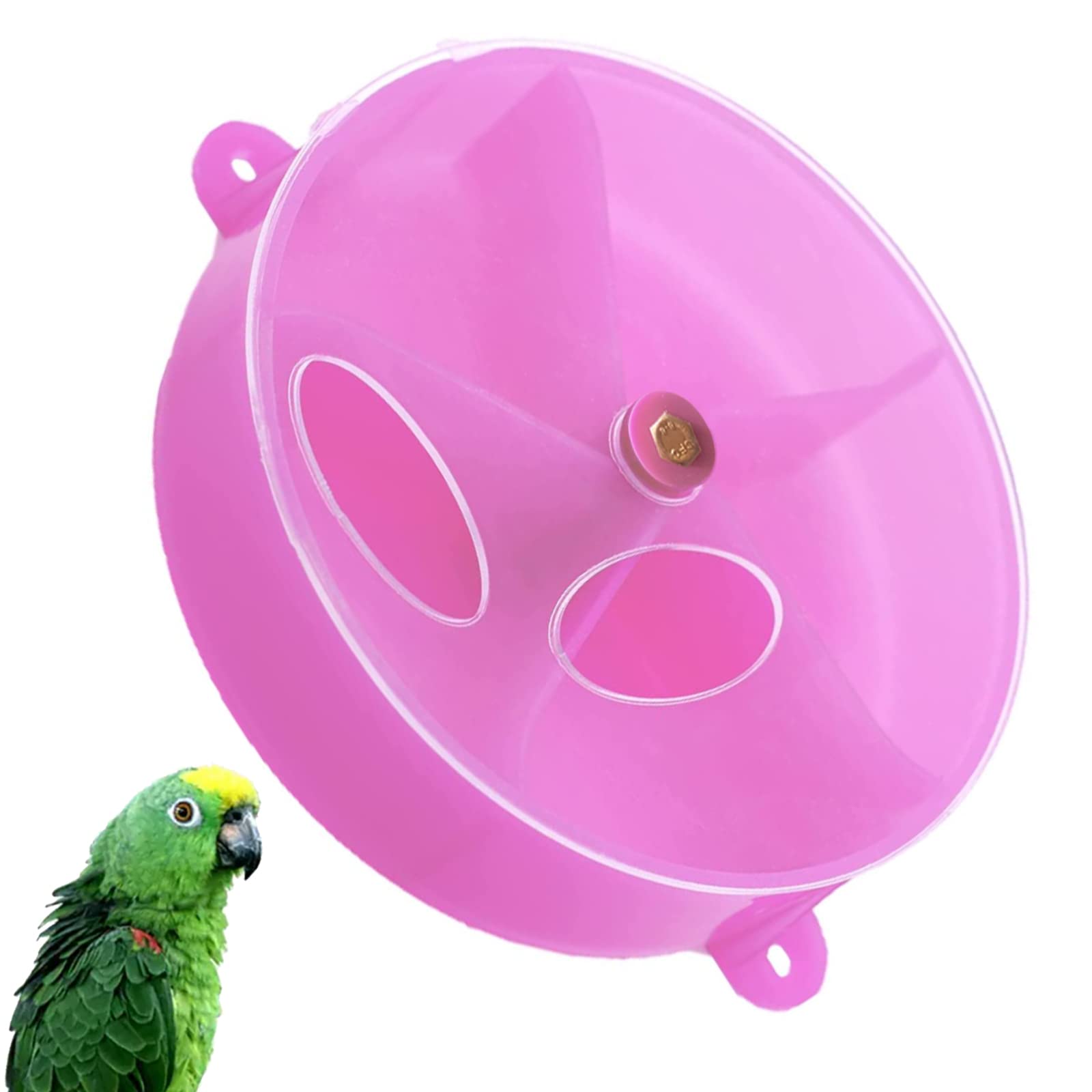 Bird Toy Wheel Plastic Parrot Foraging Wheel Interactive Foraging Box for Pet Bird