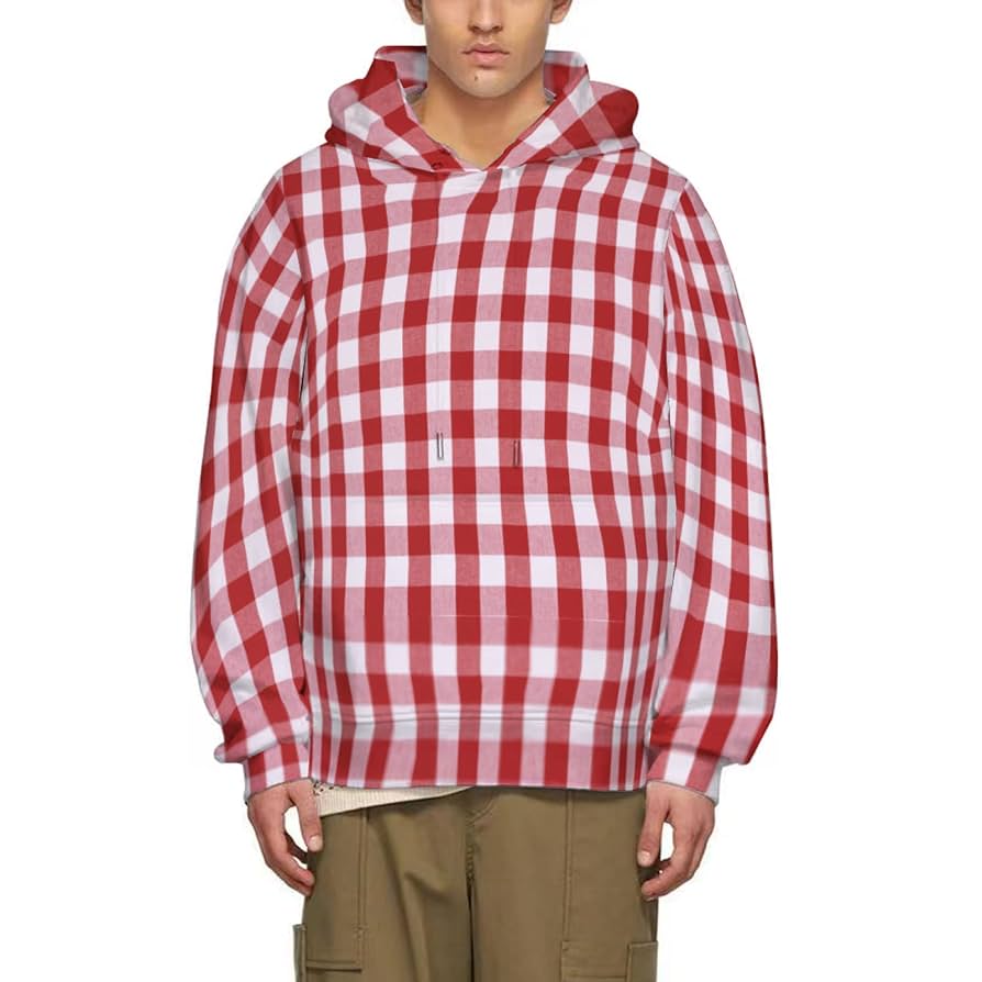 ✨夏秋春✨5→7名様のいいね✨ブラックレーベル 赤 CBチェック パーカー Amazon.co.jp: パーカー メンズ レディース 赤と白 チェック柄