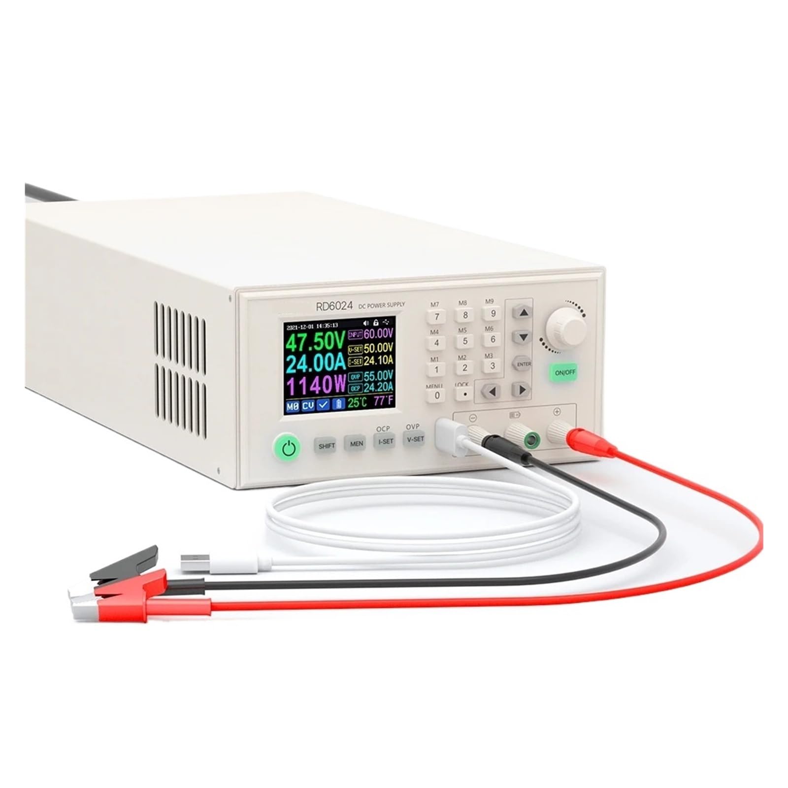 BFSYDLUJ RD6024 Completed Set 60V 24A digital control Stabilized AC to DC adjustable Voltage Lab Bench Power Supply 1140W 1440W(230V 1140W AU Plug)