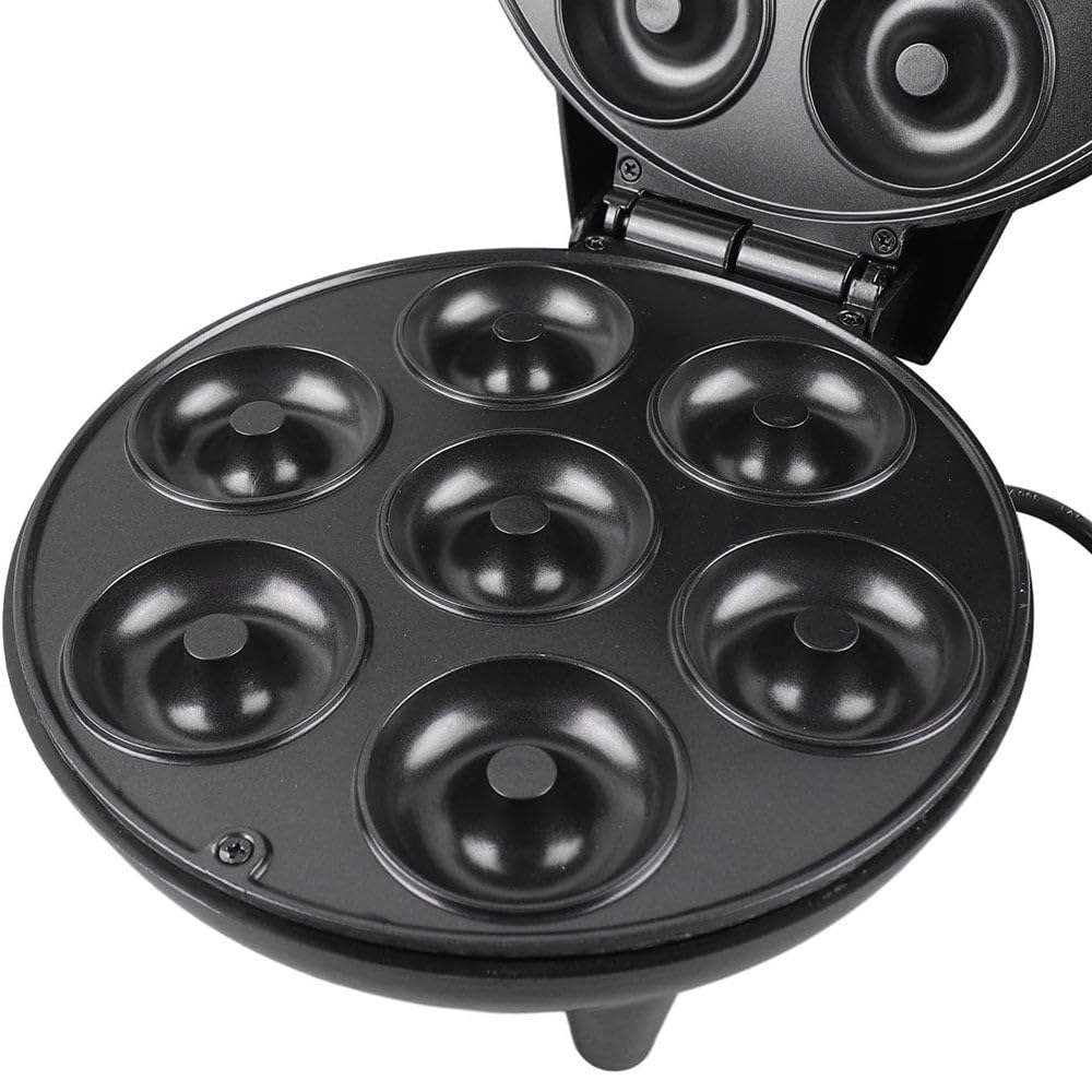 Mini Donut Antiaderente Mini Macchina per Cuocere Ciambelle con 7 Fori Riscaldamento
