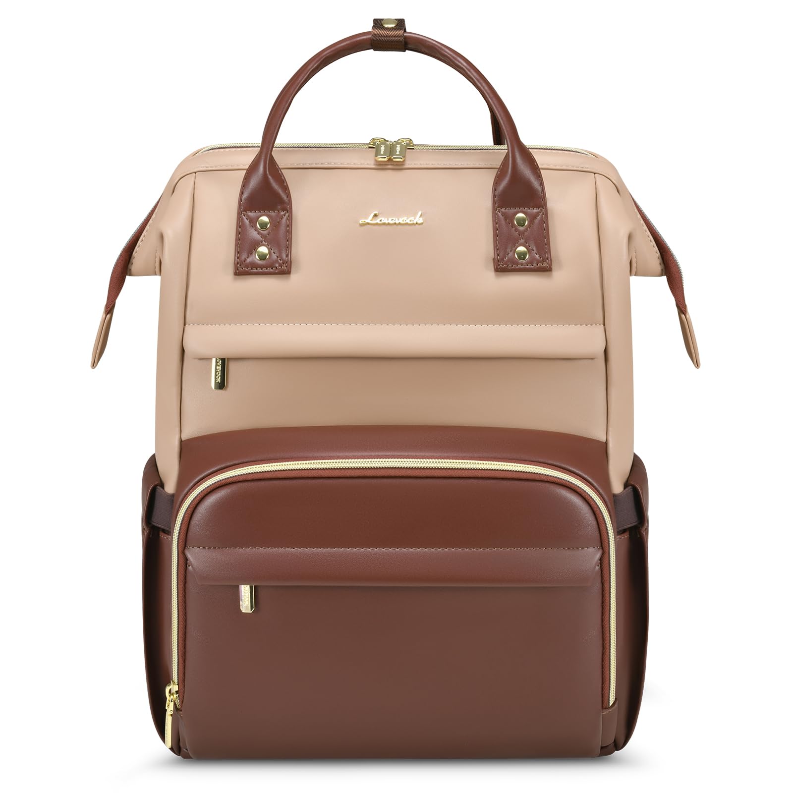 LOVEVOOK Leather Laptop Backpack