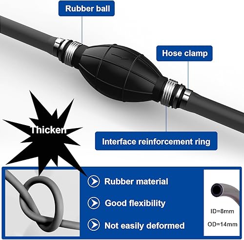 Miniatura 4 de Tnisesm Línea de combustible para barco, línea de combustible fuera de borda, línea de combustible marino, línea de combustible para barco