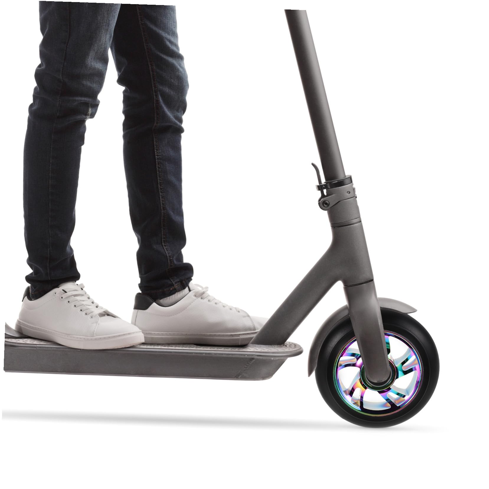 SUPVOX 2pezzi Ruote Posteriori in Lega di Alluminio per Monopattino Ruote Anteriori LED per Sostituzione Migliorate per Velocità e Scorrevolezza