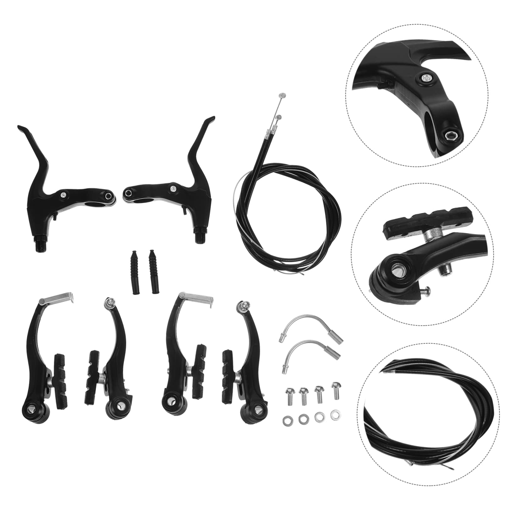 HANABASS Lightweight Mountain Bike Brake Kit v Bike Brake Calipers Bicycle Pads Replacement Set