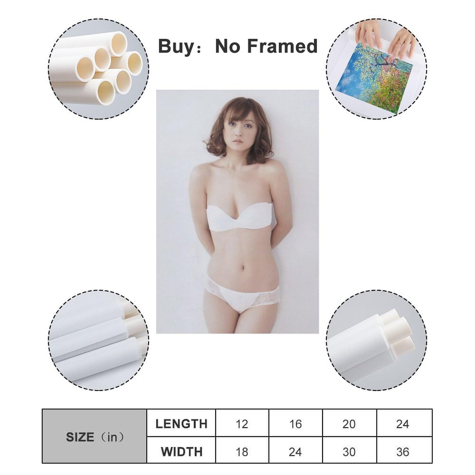 Amazon.co.jp: 小松彩夏写真フォトポスター139 キャンバスアート