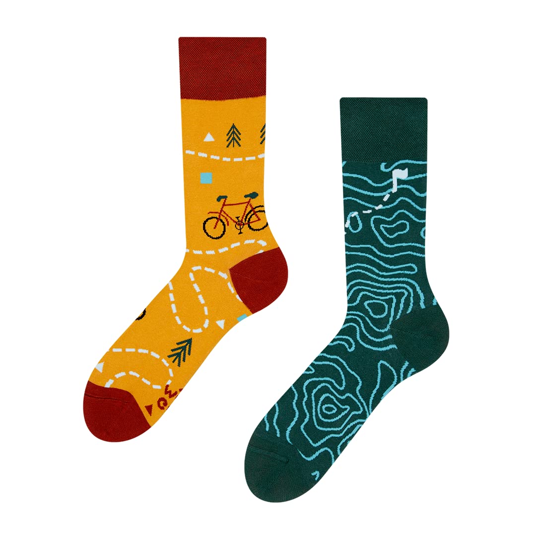 Dedoles Calzini Unisex Donna Uomo & Bambini Calze Cotone con tanti Design divertenti Calcio Bicicletta Piante Cavalli Regalo sinistra destra diversi