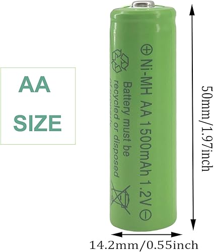 Miniatura 3 de 12 paquetes AA 1500mAh baterías recargables de alta capacidad precargadas 1.2V Ni-MH AA batería recargable