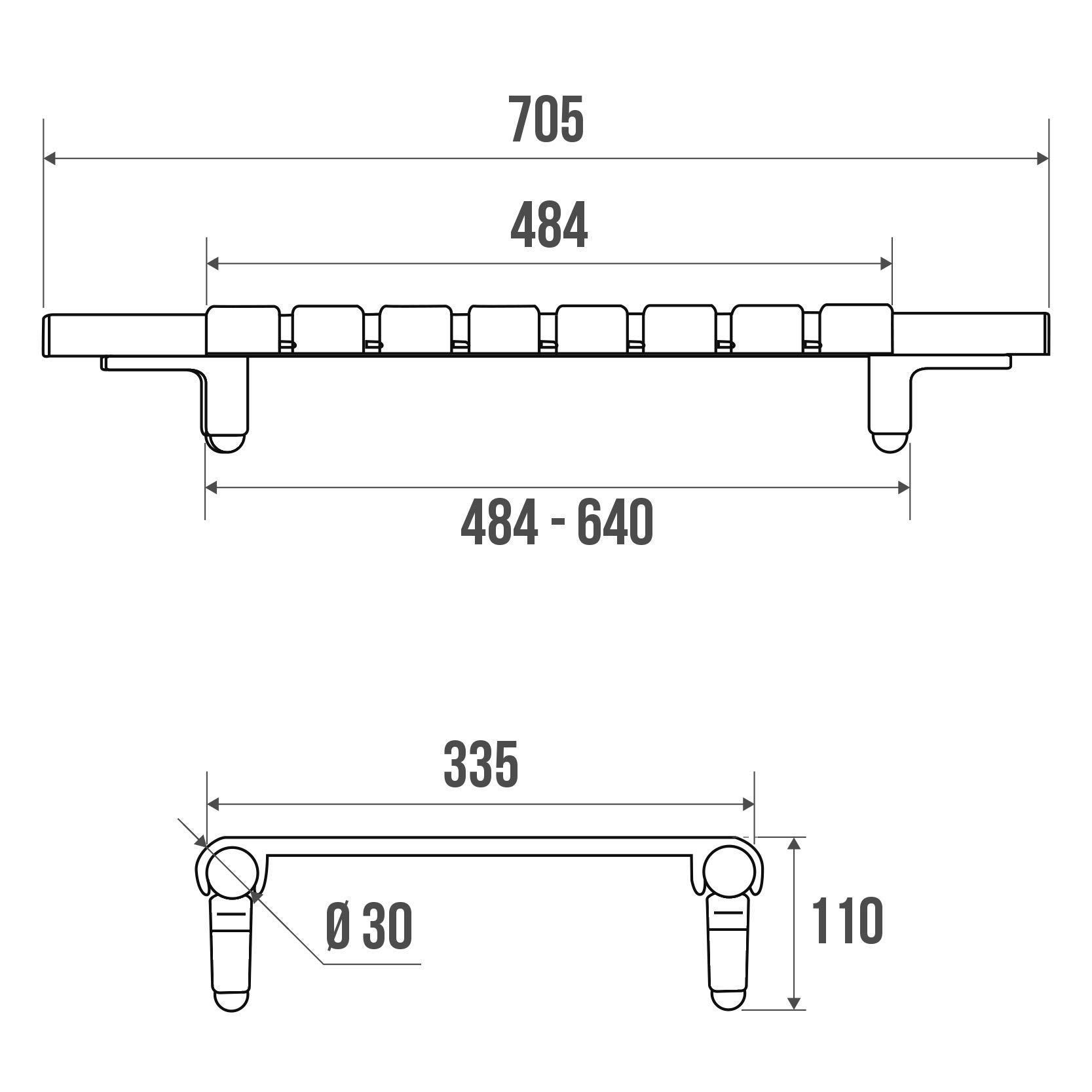 Godonnier 134100 Planche de Bain 8 Lattes, Aluminium époxy Blanc