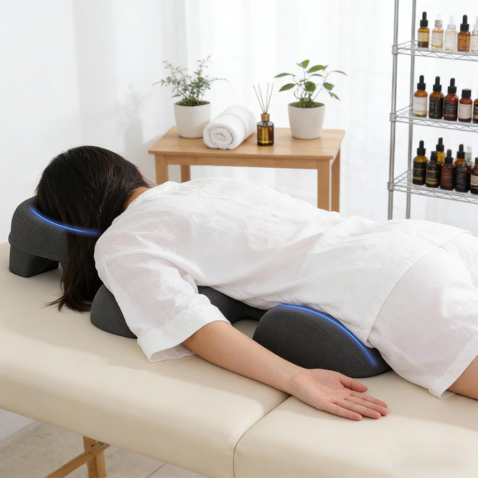 Cojín facial de masaje, soporte para pecho y abdomen, almohada para posición prona, adecuada para salón de belleza o spa