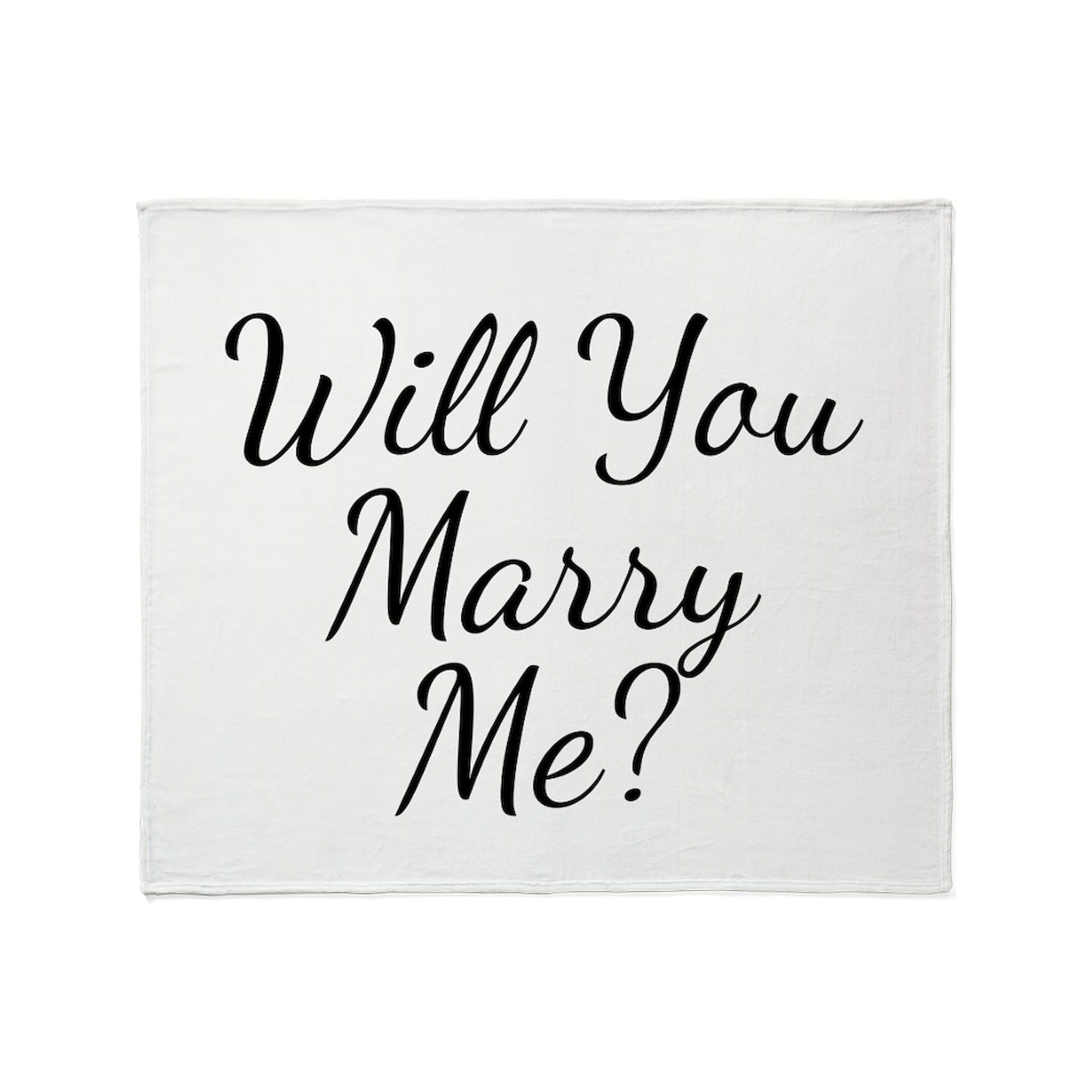 CafePress Will You Marry Me Throw Blanket Super Soft Fleece Plush Throw Blanket, 60"x50"