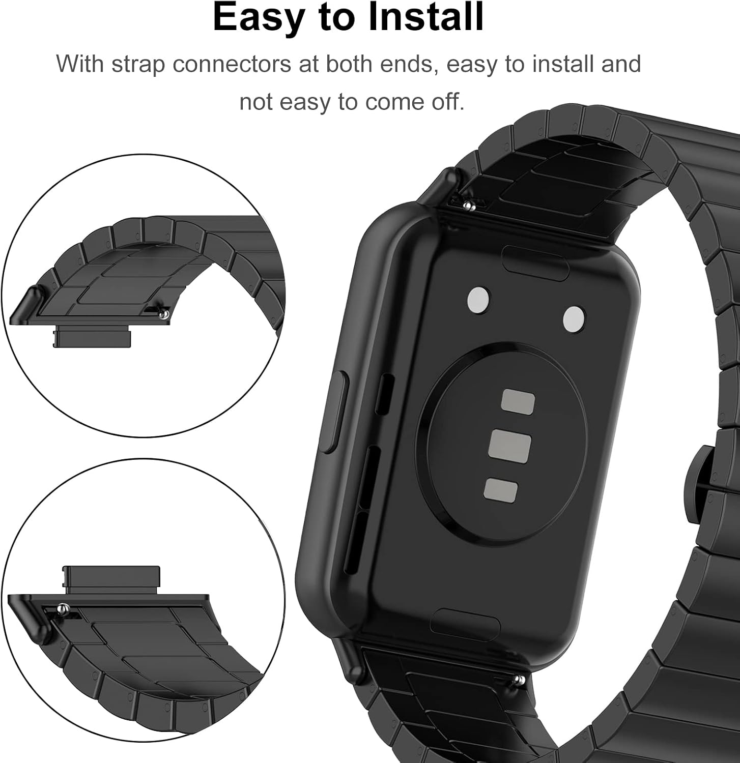 Miimall Compatible with Huawei Watch Fit 2 Metal Strap - Image 5